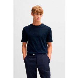 Embossed - Logo Short Sleeve Tee - Blauw - Katoen