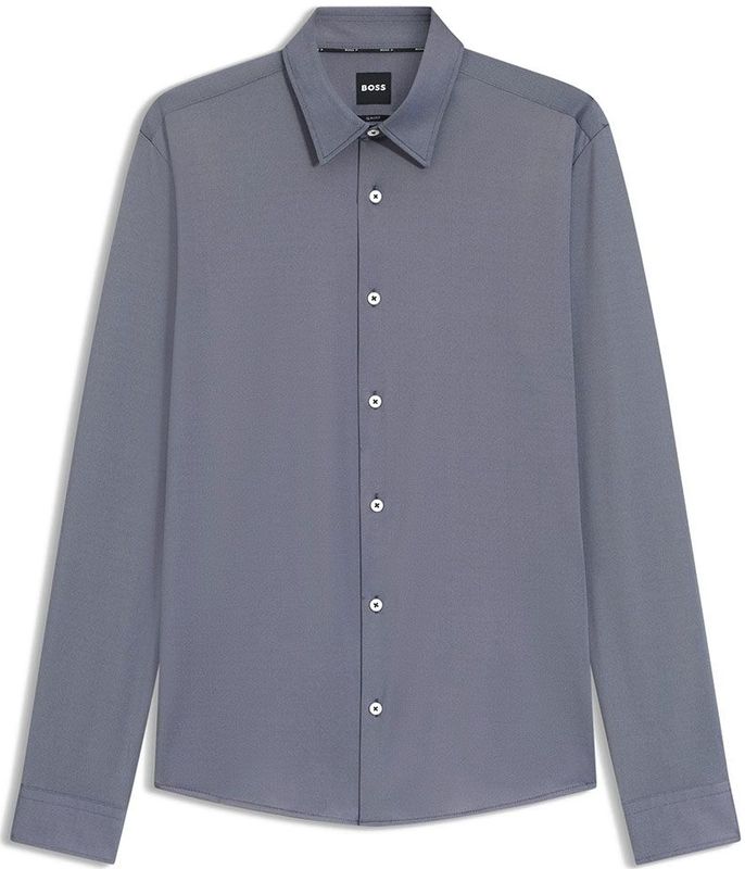 BOSS - P-ROAN - Slim Fit Overhemd - Effen