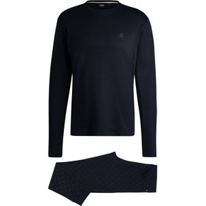 BOSS Pyjama Relax Lang Marineblauw - Katoen, Lange Mouwen, Homewear