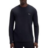 Boss - Waffle Lange Mouw Pyjama T-shirt - Zwart - 60% Katoen 40% Polyester