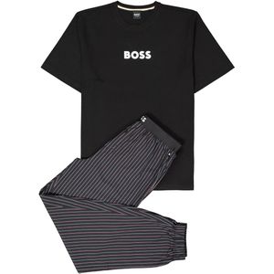 BOSS - Pyjama - Blauw - Katoen - Regular-Fit
