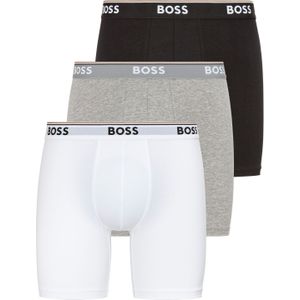 BOSS Boxershorts  grijs gemêleerd / zwart / wit