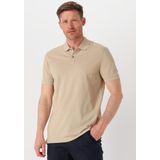 HUGO BOSS - Polo - Beige - 100% Katoen - Effen - Korte Mouwen