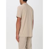 HUGO BOSS - Polo - Beige - 100% Katoen - Effen - Korte Mouwen