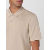 HUGO BOSS - Polo - Beige - 100% Katoen - Effen - Korte Mouwen