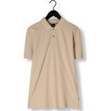 HUGO BOSS - Polo - Beige - 100% Katoen - Effen - Korte Mouwen