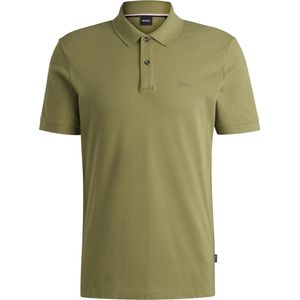 BOSS - Regular Fit Polo - Korte Mouwen - Blauw - Piqué Weving