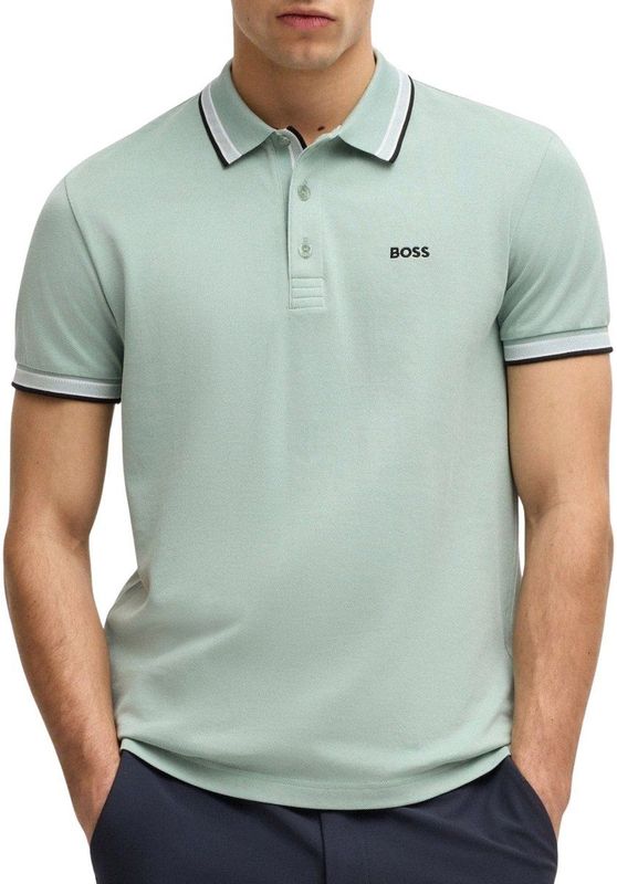 BOSS - 50469055 Paddy - Poloshirt - Turquoise - Katoen - Korte Mouwen