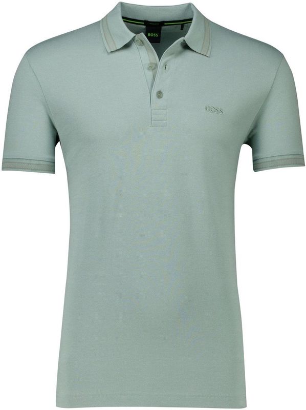 Boss - Paddy Poloshirt - Effen Groen - Katoen - Normale Fit