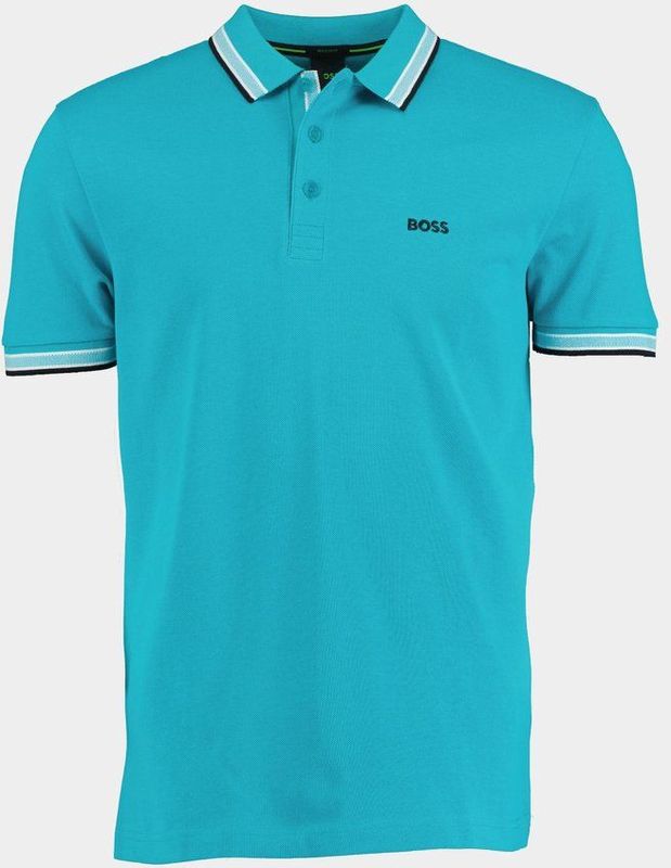BOSS - 50469055 Paddy - Poloshirt - Turquoise - Katoen - Korte Mouwen
