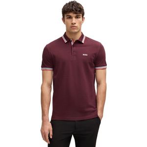 BOSS Green - Paddy - Poloshirt - Bordeaux - 100% Katoen