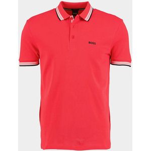 Boss Green Polo Korte Mouw Rood
