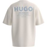 Hugo - T-shirt - Blauw - 100% Katoen - Losse Pasvorm