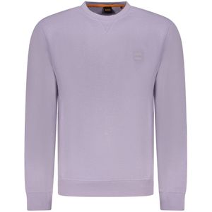 Hugo Boss - Sweatshirt - Paars - Katoen - Ronde Hals - Lange Mouwen