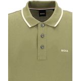 BOSS - Sportieve Polo - Korte Mouwen - Blauw - Piqué - Regular Fit