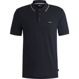 BOSS - Polo - Korte Mouwen - Blauw - Piqué - Regular Fit