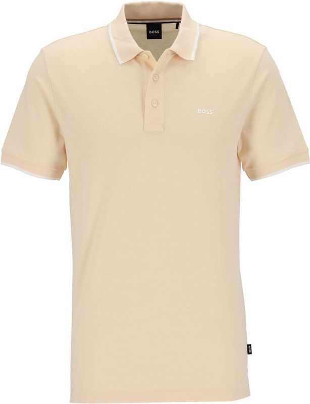 HUGO BOSS - Polo - Oranje - 100% Katoen - Effen - Korte Mouwen