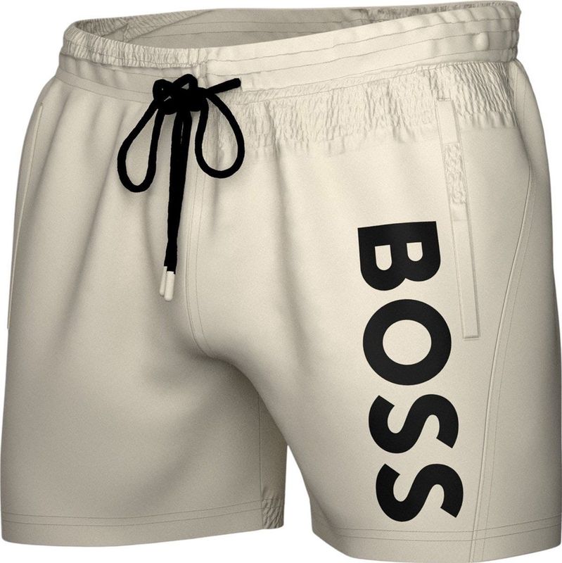 BOSSvoor mannen. 50515296 Octopus zwempak wit (L), Strandkleding, Polyamide, Duurzaam