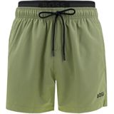 Hugo Boss zwemshort BOSS - Amur Groen met Dubbele Tailleband