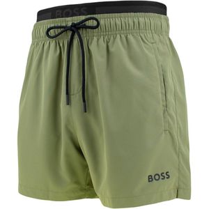 Hugo Boss heren BOSS zwemshort double waistband amur groen