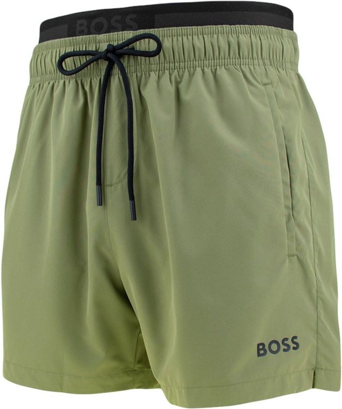 Hugo Boss zwemshort BOSS - Amur Groen met Dubbele Tailleband