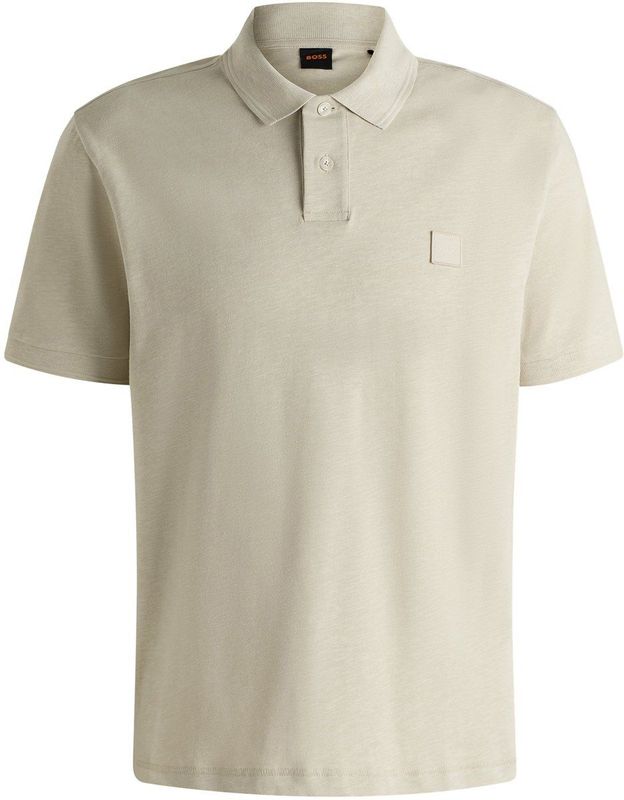 BOSS Orange - Poloshirt - Beige - Katoen