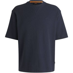 Boss - Waffle 01 - T-shirt - Zwart - Katoen - Relaxed Fit