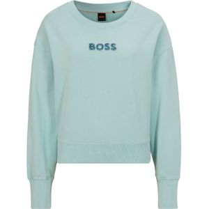 Hugo Boss, Dames, Sweatshirts & Hoodies, Blauw, Maat: L Katoen,