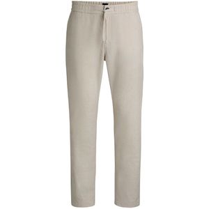Straight Fit Leinenhose mit elastischem Bund Modell 'Sanderson'