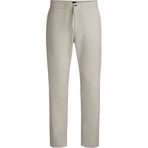 Boss Orange, Heren, Broeken, Beige, Maat: W34 L34 Linnen,