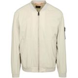 Hugo Boss - Beige Nylon Bomberjack voor Heren met Elastische Taille