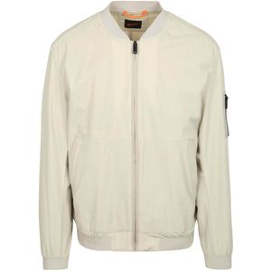 Hugo Boss - Beige Nylon Bomberjack voor Heren met Elastische Taille
