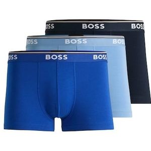 Boxershorts - Lichtblauw - Blauw - Donkerblauw - Wit - 95% Katoen - 5% Elastaan - Drie Stuks