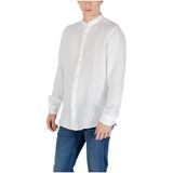 Hugo, Heren, Overhemden, Wit, Maat: M Linnen,