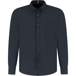 BOSS - Relegant Overhemd - Blauw - Linnen - Heren - Casual