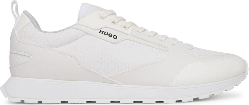 HUGO - Icelin - Sneakers - Zwart - Leer - Gewatteerde Kraag