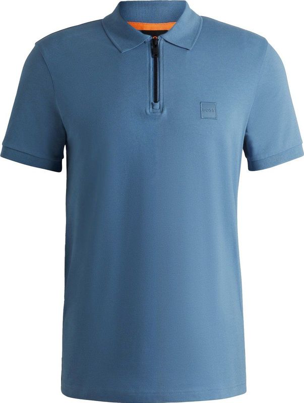 BOSS Passerzip Half Zip Polo Blauw