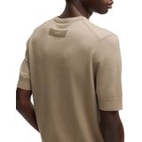 HUGO T-shirt - Viscosemix - Recht Model - Ronde Hals - Labelstitching