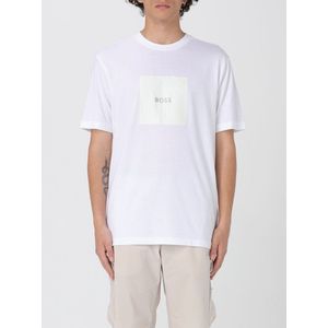 Hugo Boss - T-shirt - Wit - Katoen - Rechte Pasvorm