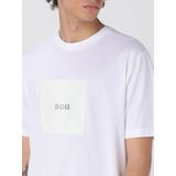 Hugo Boss - T-shirt - Wit - Katoen - Rechte Pasvorm