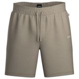 Korte regular fit broek met structuurmotief