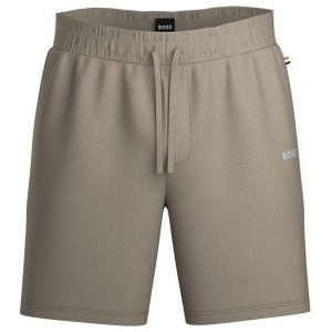 Korte regular fit broek met structuurmotief