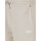 Korte regular fit broek met structuurmotief