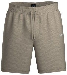 Korte regular fit broek met structuurmotief