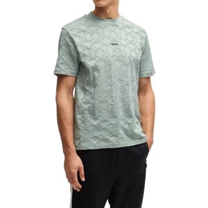 BOSS Green - T-shirt - Groen - Katoen