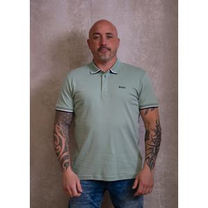 BOSS - 50538185 Paddy Lux Heritage - Polo - Groen - Katoen - Korte Mouwen