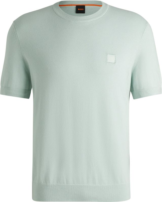 BOSS Knitted T-shirt Kanache Hellblau - Größe XXL