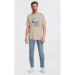 Hugo - Heren T-shirt - Beige - 100% Katoen - Ronde Hals