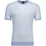 Hugo Boss - H-Jianfranco - T-shirt - Lichtblauw - Katoen/Lyocell