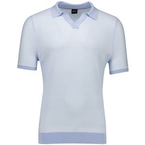 BOSS - H-Jianluca Poloshirt - Lichtblauw - Pique - Korte Mouw